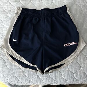 Nike Blue and Gray Athletic Shorts with Elastic Waistband